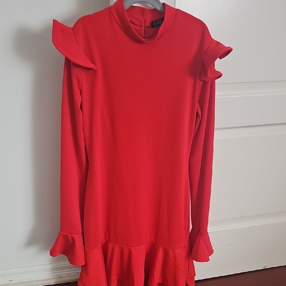 CBR Red Ruffle Mini Dress - Picture 5 of 5